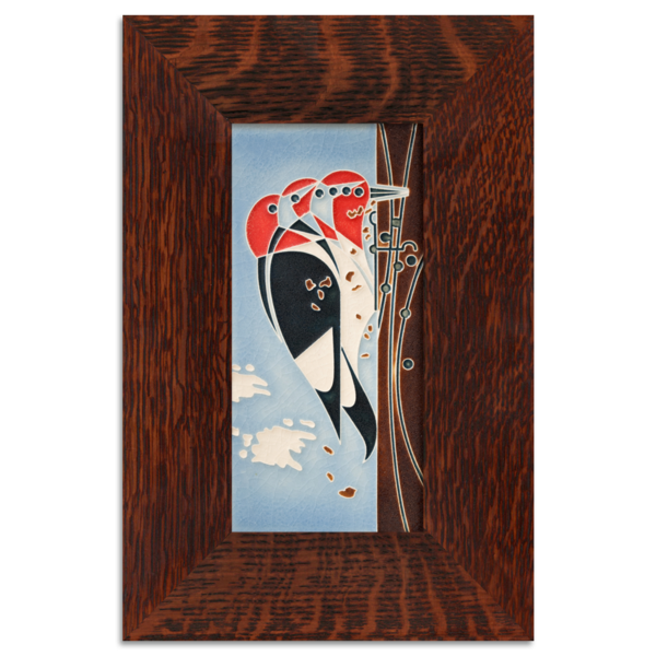 Woodpecker in Oak Frame