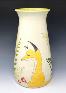 XLarge Foxes & Ferns Vase