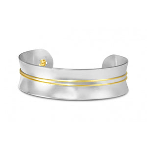 Silver Cuff with Gold Wire