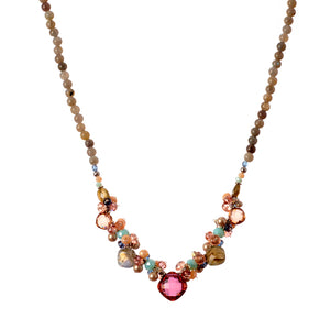 "Regina" Necklace with Marsala Quartz