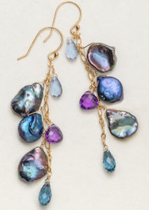 Peacock Cascading Margo Earrings