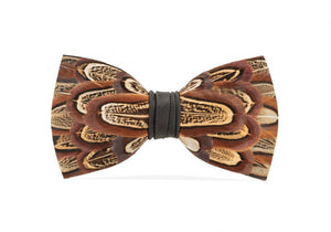 Pheasant Feather Bow Tie