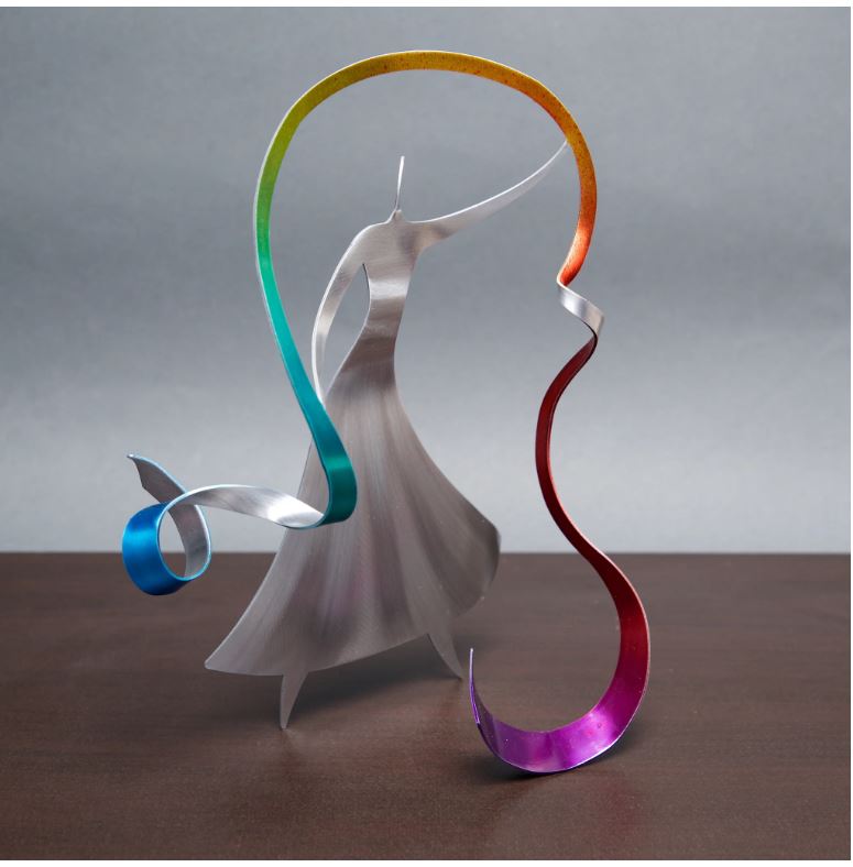 "Ribbon Dancer" Metal Sculpture
