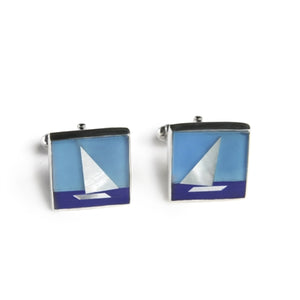 Sail Boat Men's Cuff Links