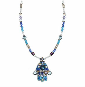 Blue Hamsa Necklace