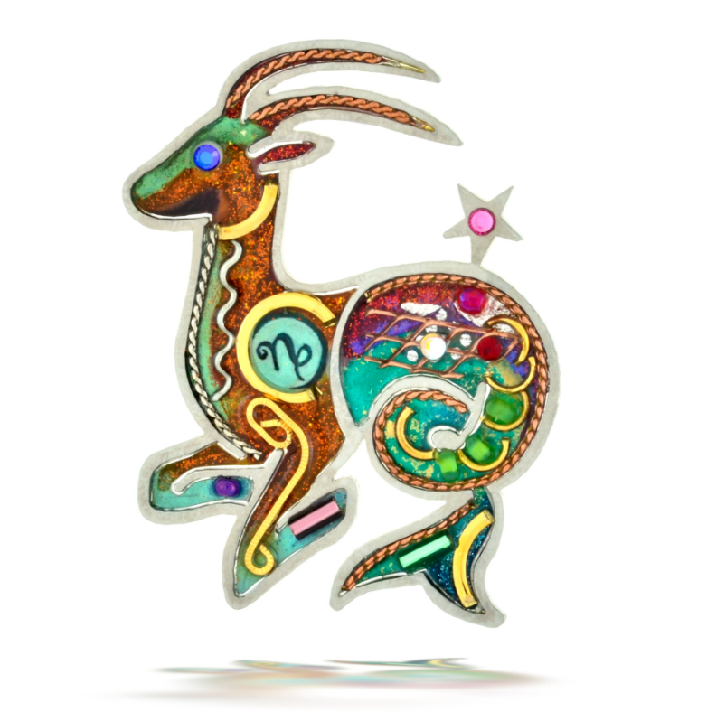 Capricorn the Sea Goat Zodiac Pin
