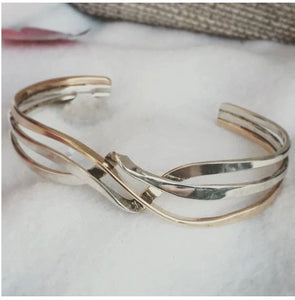 Silver & 14k Goldfill Cuff Bracelet