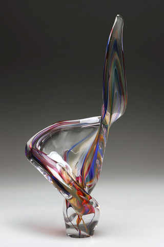 Arm Up Twist Glass Sculpture