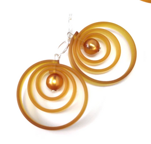 "Ochre Sun" Orchidee Earrings