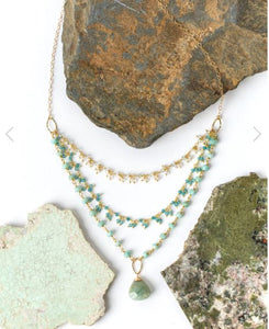 Aquamarine Multi-strand Necklace