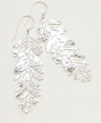 Silver Redwood Needle Earrings