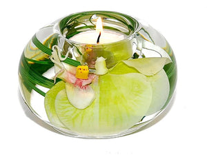 Small Green Orchid Tea Lite