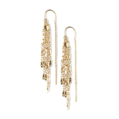 Small Silver Pointed Teardrop Cactus Hoop Earrings | Lila Clare Jewelry Gold Vermeil