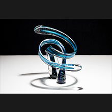 Threaded Embrace Glass Sculpture