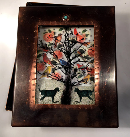 Tree/Birds Reliquary Box