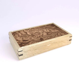 Burled Walnut Birdseye Valet/Jewelry Box