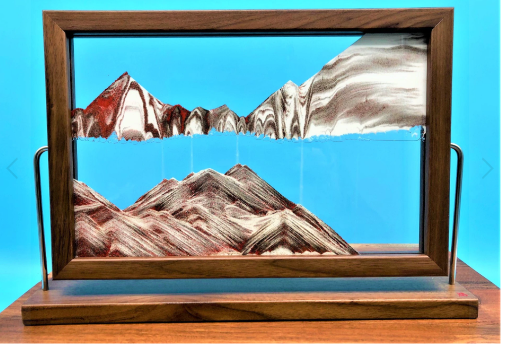 Landscape Walnut Moving Sand Art