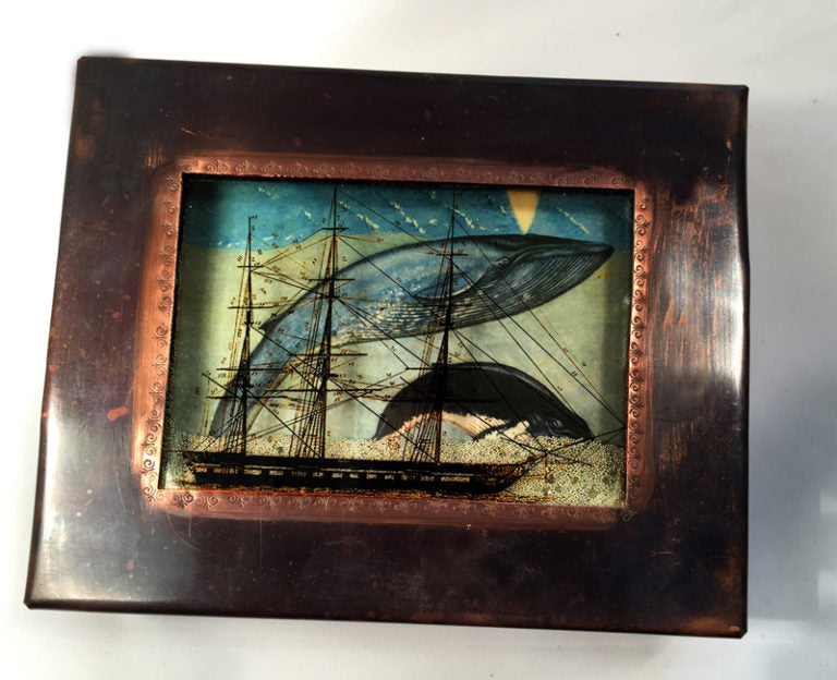 Sailing Ship/Whale Reliquary Box