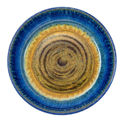 Amber Blue Glaze Pie Plate