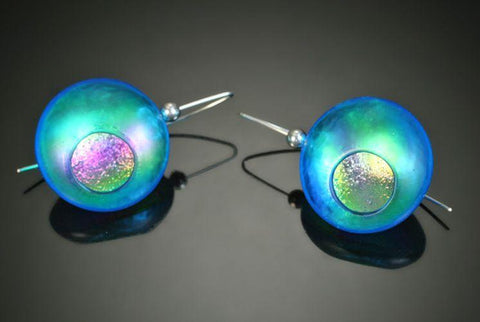 Aqua Atomic Earrings