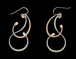 Curl Mixed Metal Earrings