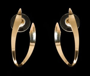 Gold Oval Hoop Earrings