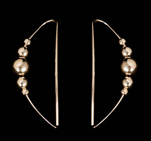 Gold Wishbone Earrings