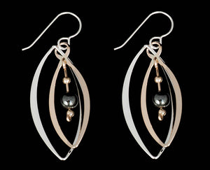 Hematite Helix Earrings