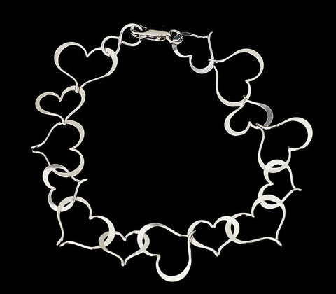 Silver Hearts Bracelet