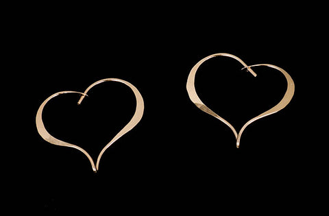 Small Gold Heart Earrings
