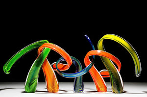 Threaded Nexus Glass Sculpture