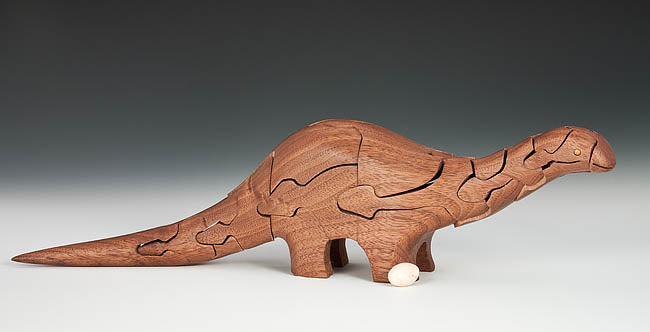 Walnut Brontosaurus Puzzle