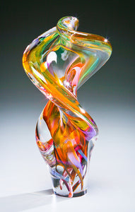 Helix Twist Glass Sculpture