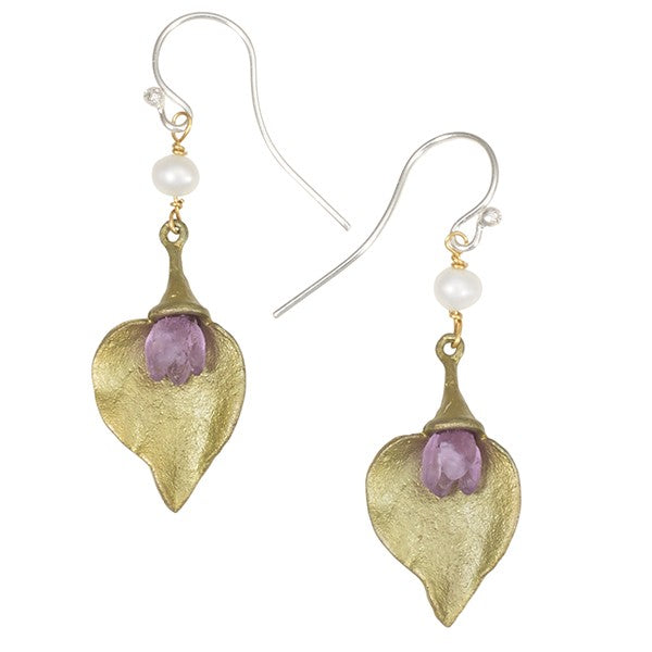 Lilac Leaf Earrings