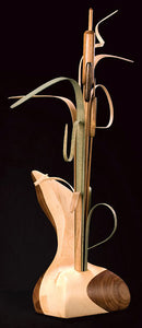 Loon Vase with Cattail