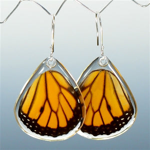 Monarch Butterfly Bottom Wing Earrings