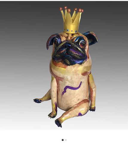"Regal Pug" Dog Sculpture