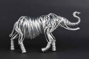 Small Elephant Metal Sculpture