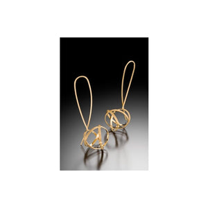 Vermeil Mobius Drop Loop Earring